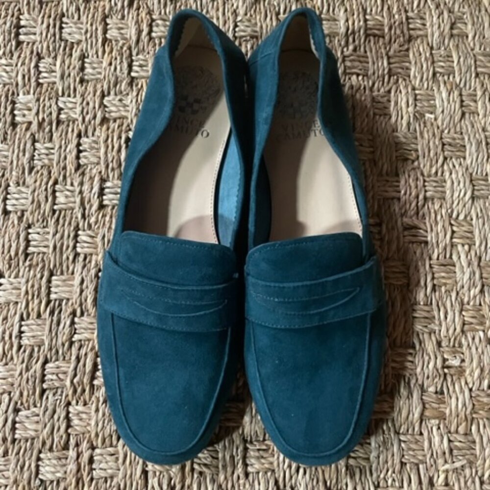 NWOT Vince Camuto Elroy loafer in teal suede - Picture 5 of 10